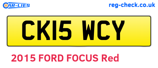 CK15WCY are the vehicle registration plates.