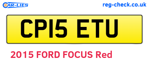 CP15ETU are the vehicle registration plates.