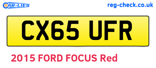 CX65UFR are the vehicle registration plates.