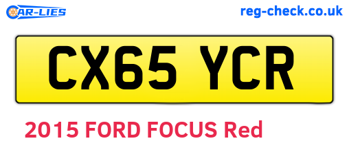 CX65YCR are the vehicle registration plates.