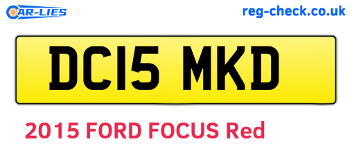 DC15MKD are the vehicle registration plates.
