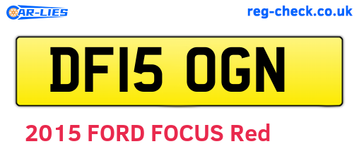 DF15OGN are the vehicle registration plates.