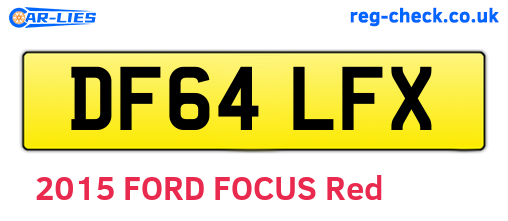 DF64LFX are the vehicle registration plates.