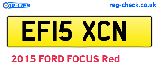 EF15XCN are the vehicle registration plates.