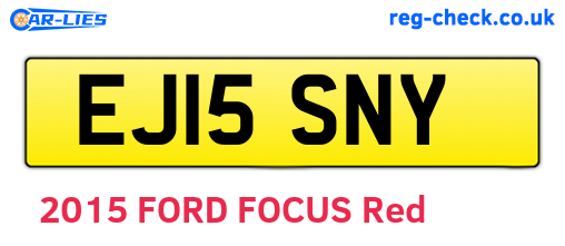 EJ15SNY are the vehicle registration plates.