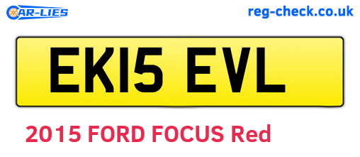 EK15EVL are the vehicle registration plates.
