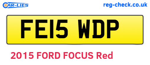 FE15WDP are the vehicle registration plates.