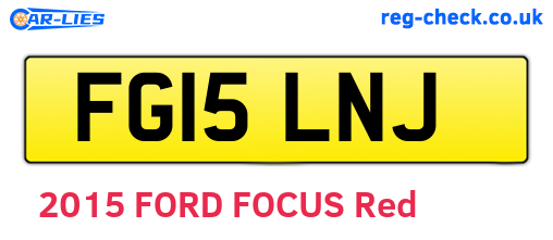 FG15LNJ are the vehicle registration plates.