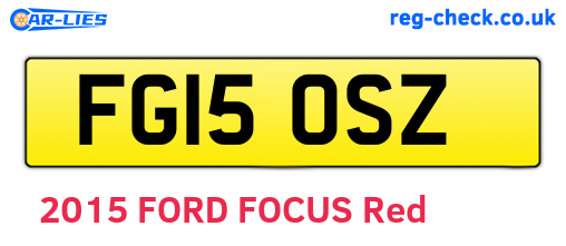 FG15OSZ are the vehicle registration plates.