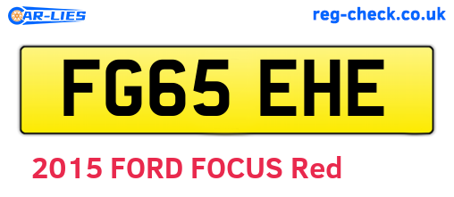 FG65EHE are the vehicle registration plates.