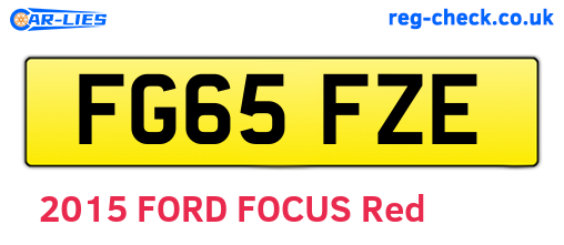 FG65FZE are the vehicle registration plates.
