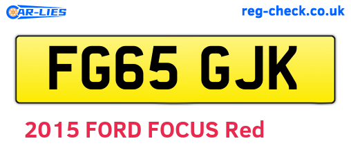 FG65GJK are the vehicle registration plates.