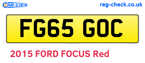 FG65GOC are the vehicle registration plates.