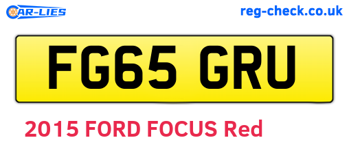 FG65GRU are the vehicle registration plates.