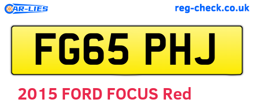 FG65PHJ are the vehicle registration plates.