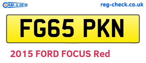 FG65PKN are the vehicle registration plates.