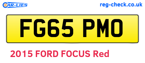 FG65PMO are the vehicle registration plates.