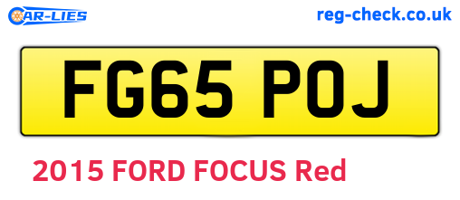 FG65POJ are the vehicle registration plates.