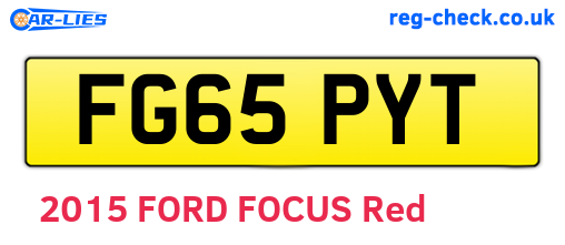 FG65PYT are the vehicle registration plates.