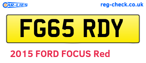 FG65RDY are the vehicle registration plates.