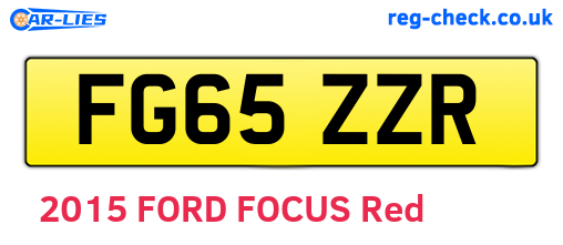 FG65ZZR are the vehicle registration plates.