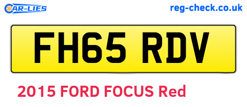 FH65RDV are the vehicle registration plates.