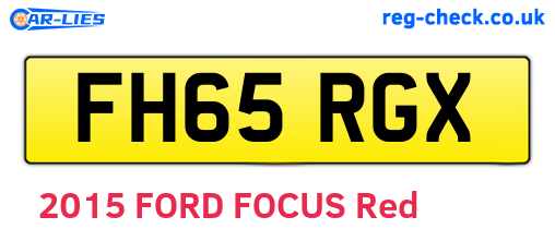 FH65RGX are the vehicle registration plates.