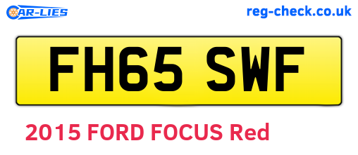 FH65SWF are the vehicle registration plates.