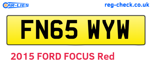 FN65WYW are the vehicle registration plates.