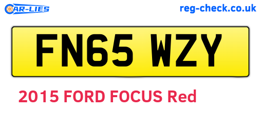 FN65WZY are the vehicle registration plates.
