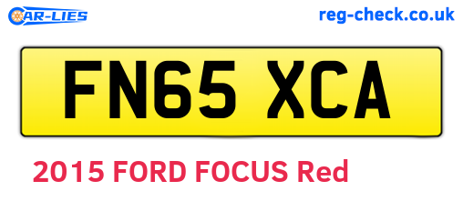 FN65XCA are the vehicle registration plates.