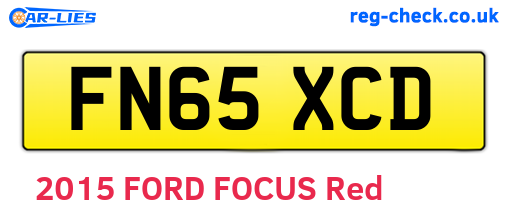 FN65XCD are the vehicle registration plates.