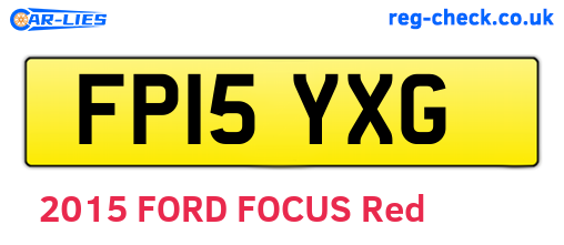 FP15YXG are the vehicle registration plates.