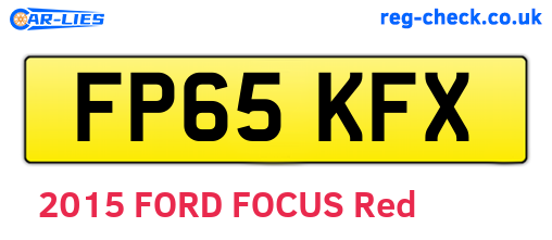FP65KFX are the vehicle registration plates.