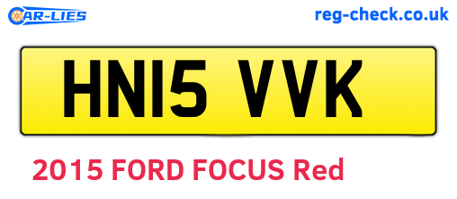 HN15VVK are the vehicle registration plates.
