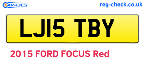 LJ15TBY are the vehicle registration plates.