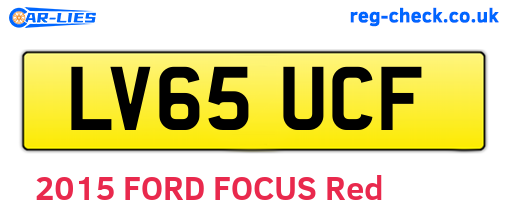 LV65UCF are the vehicle registration plates.