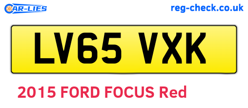 LV65VXK are the vehicle registration plates.