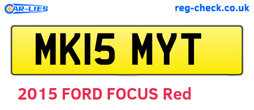 MK15MYT are the vehicle registration plates.