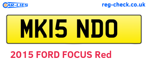 MK15NDO are the vehicle registration plates.