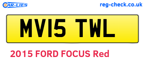 MV15TWL are the vehicle registration plates.