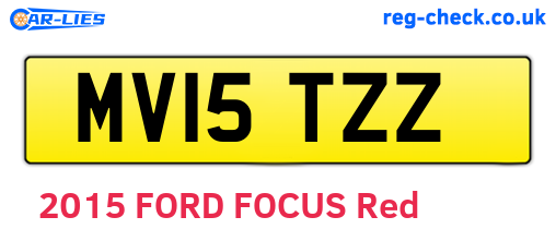 MV15TZZ are the vehicle registration plates.