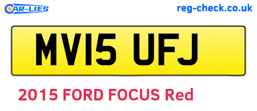MV15UFJ are the vehicle registration plates.