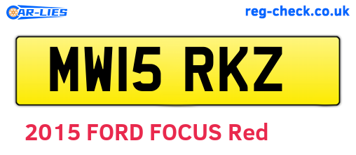 MW15RKZ are the vehicle registration plates.