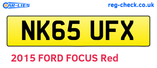 NK65UFX are the vehicle registration plates.