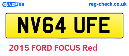 NV64UFE are the vehicle registration plates.