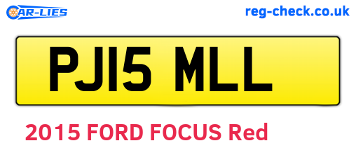 PJ15MLL are the vehicle registration plates.