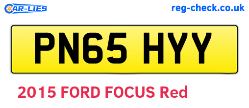 PN65HYY are the vehicle registration plates.