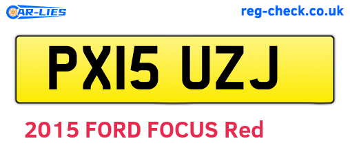 PX15UZJ are the vehicle registration plates.