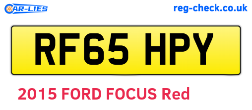 RF65HPY are the vehicle registration plates.